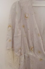 画像2: axes femme / 星座プリントナイトガウン  オフ O-26-03-16-070-AX-OP-IG-OS (2)