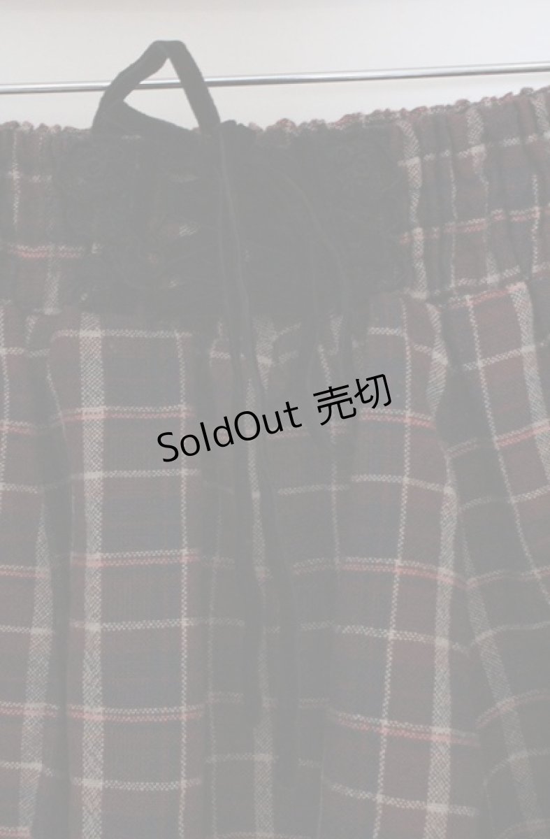 画像2: axes femme / チェックスカート M ワイン O-26-03-16-009-AX-SK-OW-OS (2)