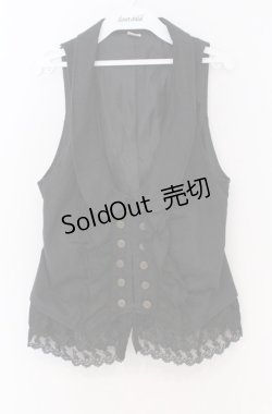 画像1: axes femme / ブローチ付きベスト  クロ O-26-03-16-072-AX-TO-IG-OS