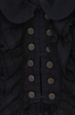 画像2: axes femme / ブローチ付きベスト  クロ O-26-03-16-072-AX-TO-IG-OS (2)