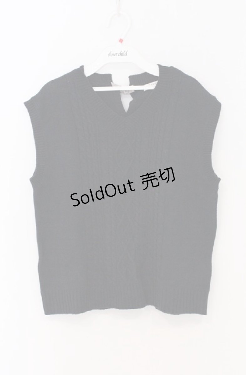 画像1: axes femme / バックリボンニットベスト M ネイビー O-26-03-16-076-AX-TO-IG-OS (1)