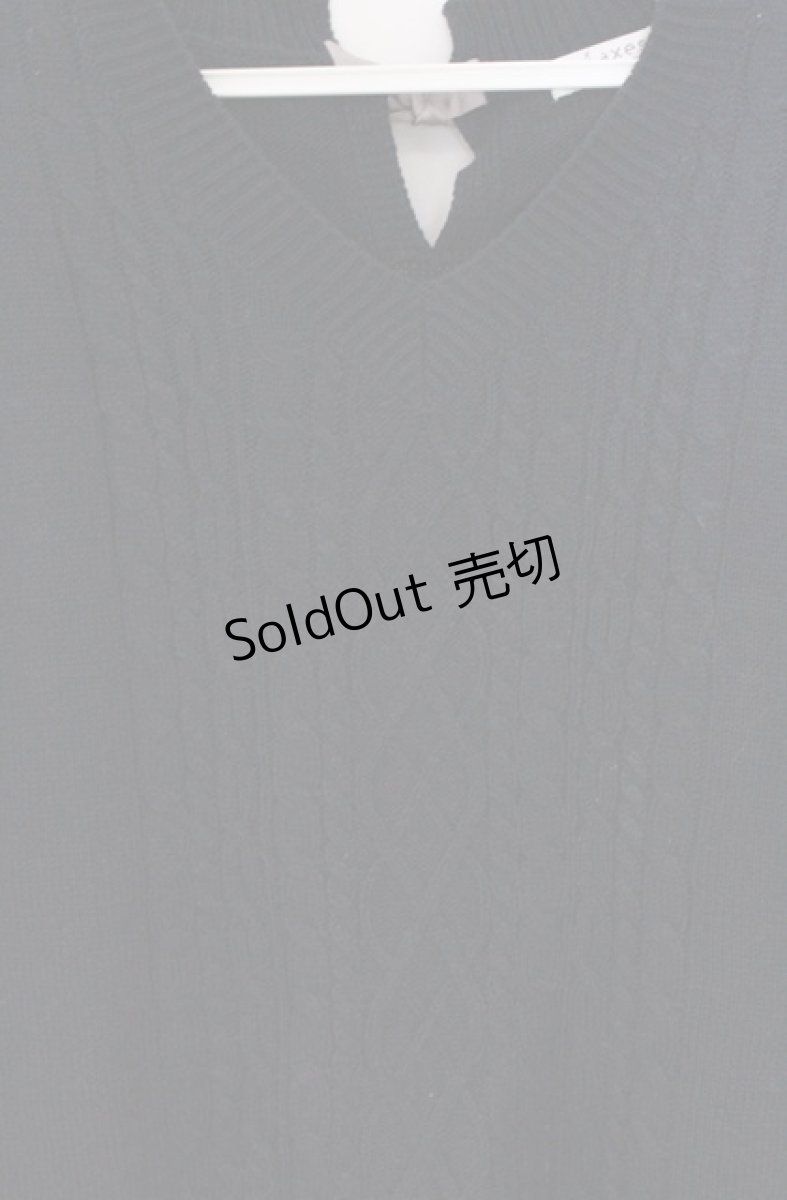 画像2: axes femme / バックリボンニットベスト M ネイビー O-26-03-16-076-AX-TO-IG-OS (2)