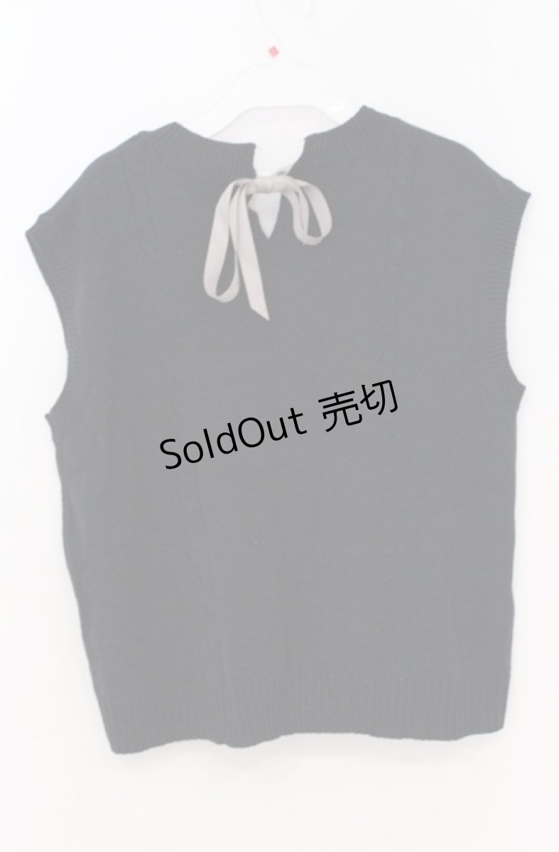 画像3: axes femme / バックリボンニットベスト M ネイビー O-26-03-16-076-AX-TO-IG-OS (3)