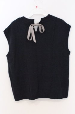 画像3: axes femme / バックリボンニットベスト M ネイビー O-26-03-16-076-AX-TO-IG-OS
