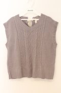 axes femme / バックリボンニットベスト M グレー O-26-03-16-077-AX-TO-IG-OS