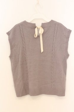 画像3: axes femme / バックリボンニットベスト M グレー O-26-03-16-077-AX-TO-IG-OS