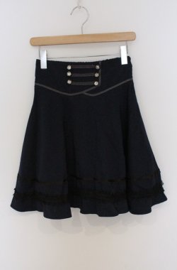 画像1: axes femme / ボタン配色スカート M ネイビー O-26-03-16-010-AX-SK-OW-OS
