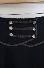 画像2: axes femme / ボタン配色スカート M ネイビー O-26-03-16-010-AX-SK-OW-OS (2)