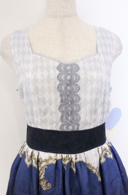 画像2: axes femme kawaii / グランドフィナーレロングワンピース  ネイビー O-26-03-16-082-AX-BL-IG-OS