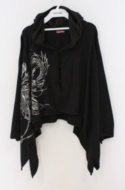 画像1: Qutie Frash / 肩あきポンチョ  ブラック O-26-03-16-083-QU-TO-OW-OS