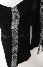 画像2: Qutie Frash / 着物パーカー F ブラック O-26-03-16-084-QU-CO-OW-OS (2)