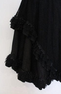 画像2: Qutie Frash / 蜘蛛メッシュロングスカート  ブラック O-26-03-16-085-QU-SK-OW-OS