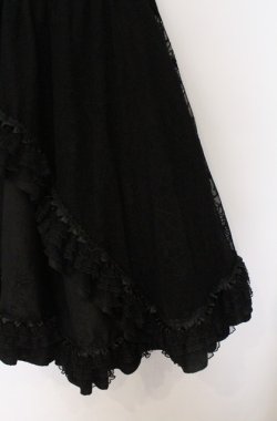 画像3: Qutie Frash / 蜘蛛メッシュロングスカート  ブラック O-26-03-16-085-QU-SK-OW-OS