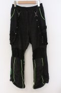 Qutie Frash / カーゴパンツ M ブラック×ネオングリーン O-26-03-16-087-QU-PA-OW-OS