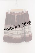axes femme / メッセージ柄スカート M ワイン O-26-03-16-011-AX-SK-OW-OS