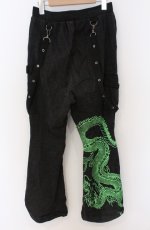 画像3: Qutie Frash / カーゴパンツ M ブラック×ネオングリーン O-26-03-16-087-QU-PA-OW-OS (3)