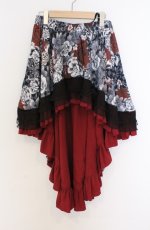 画像1: Qutie Frash / 後ろロングスカート  レッド O-26-03-16-089-QU-SK-OW-OS (1)