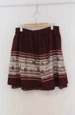 画像3: axes femme / メッセージ柄スカート M ワイン O-26-03-16-011-AX-SK-OW-OS (3)