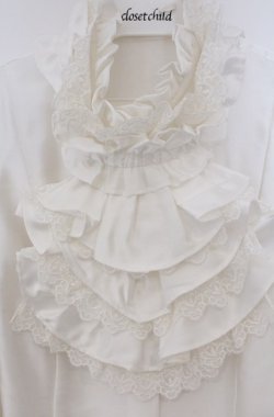 画像2: Moi-meme-Moitie / ストライプジャボ付きブラウス  ホワイト O-26-03-16-095-MO-BL-OW-OS