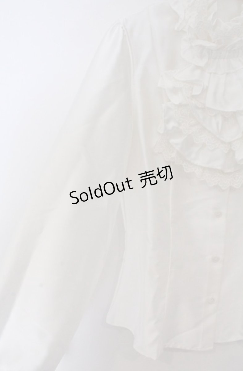 画像3: Moi-meme-Moitie / ストライプジャボ付きブラウス  ホワイト O-26-03-16-095-MO-BL-OW-OS (3)