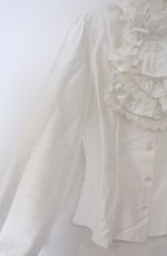 画像3: Moi-meme-Moitie / ストライプジャボ付きブラウス  ホワイト O-26-03-16-095-MO-BL-OW-OS (3)