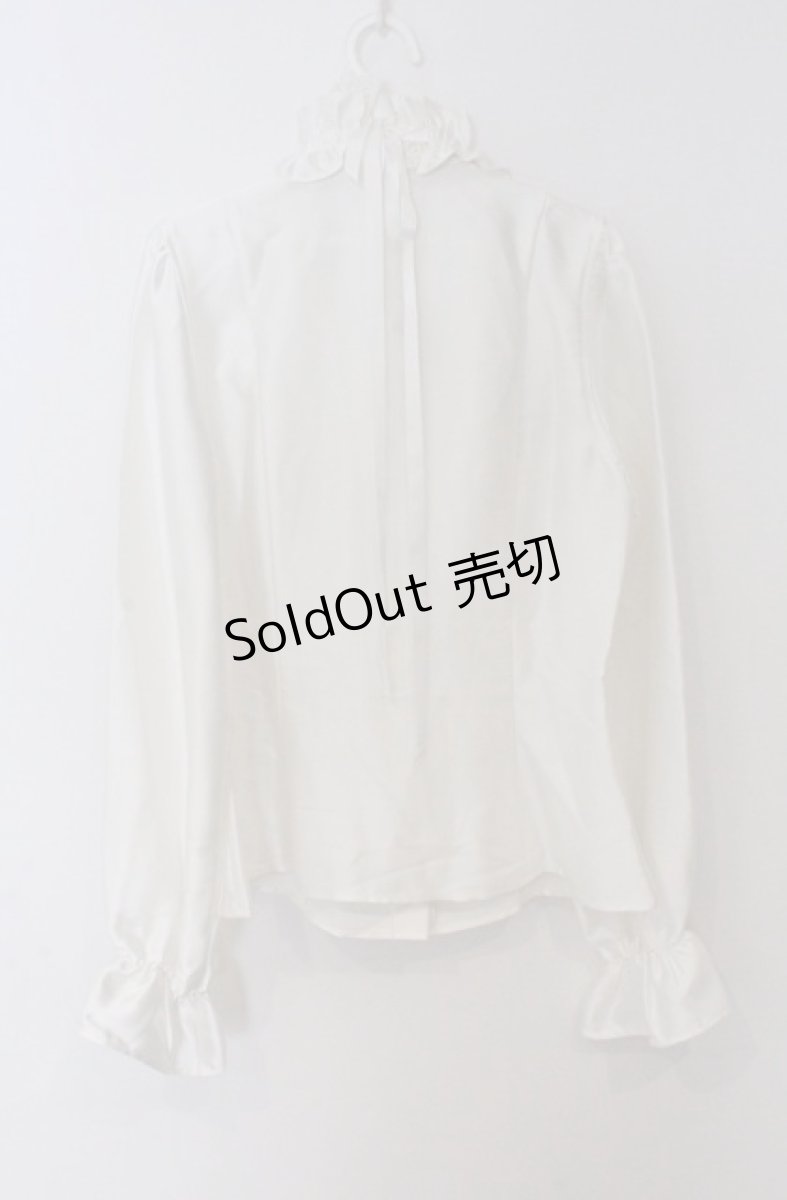 画像4: Moi-meme-Moitie / ストライプジャボ付きブラウス  ホワイト O-26-03-16-095-MO-BL-OW-OS (4)