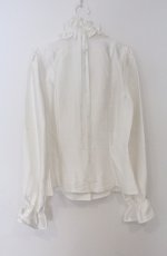 画像4: Moi-meme-Moitie / ストライプジャボ付きブラウス  ホワイト O-26-03-16-095-MO-BL-OW-OS (4)