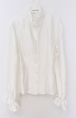 画像5: Moi-meme-Moitie / ストライプジャボ付きブラウス  ホワイト O-26-03-16-095-MO-BL-OW-OS (5)