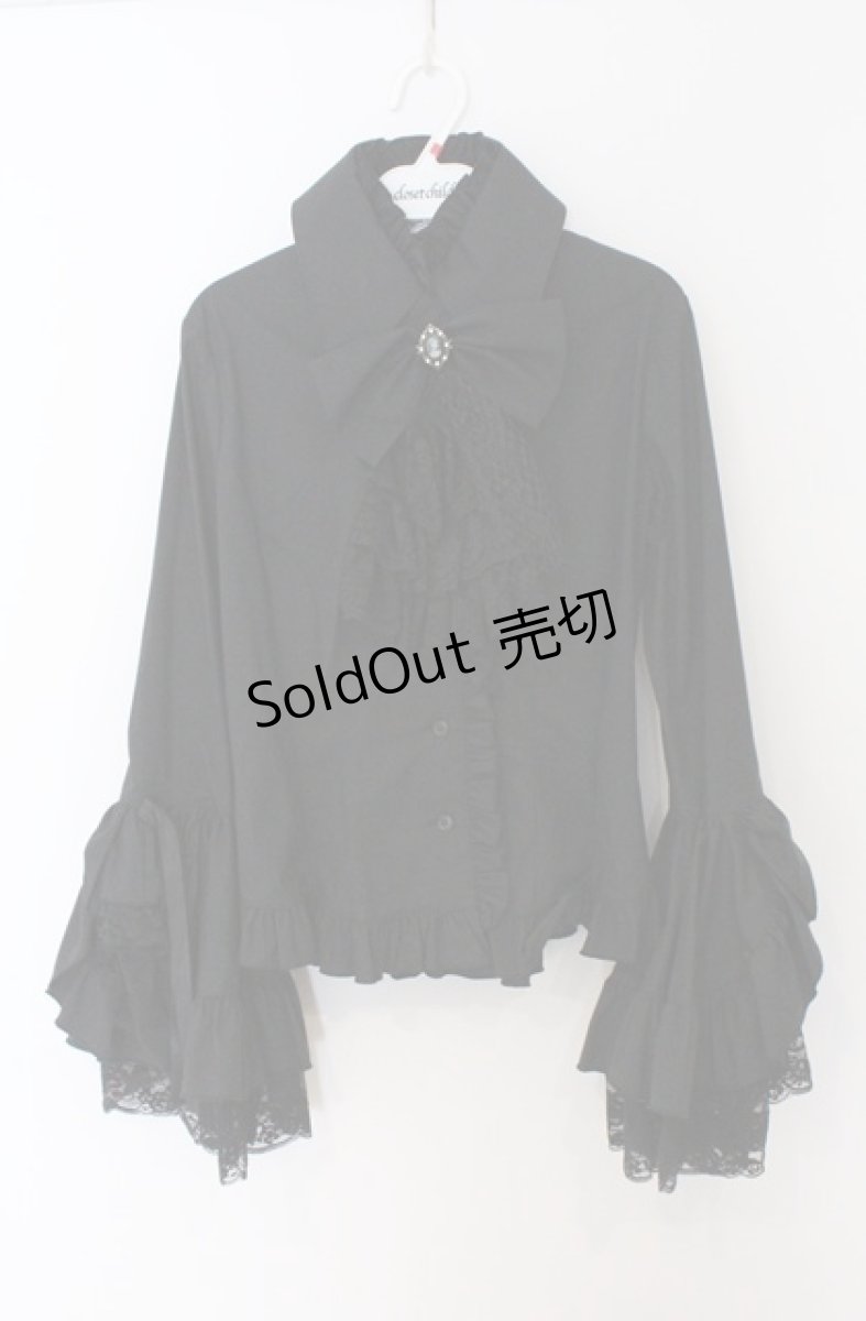 画像1: MARBLE / 別タイ付きクラシカルデコレーションブラウス  ブラック O-26-03-16-096-GO-BL-OW-OS (1)