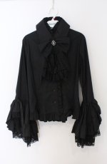 画像1: MARBLE / 別タイ付きクラシカルデコレーションブラウス  ブラック O-26-03-16-096-GO-BL-OW-OS (1)