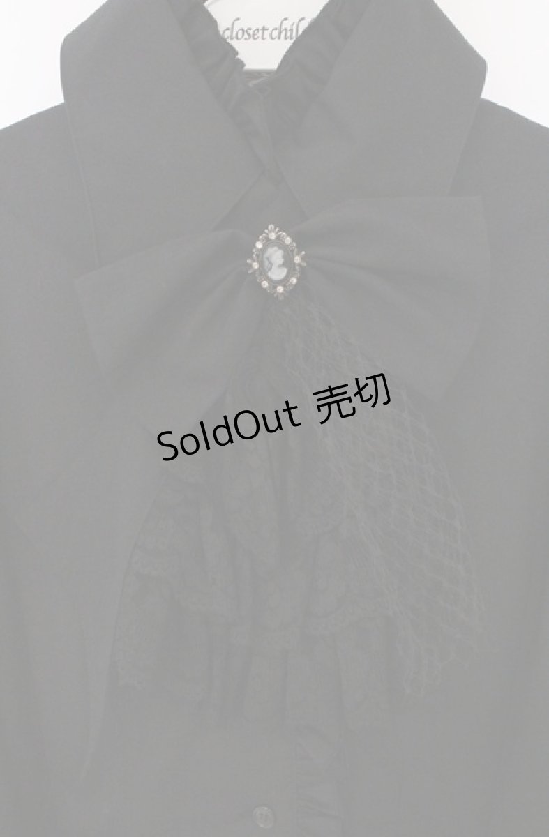 画像2: MARBLE / 別タイ付きクラシカルデコレーションブラウス  ブラック O-26-03-16-096-GO-BL-OW-OS (2)