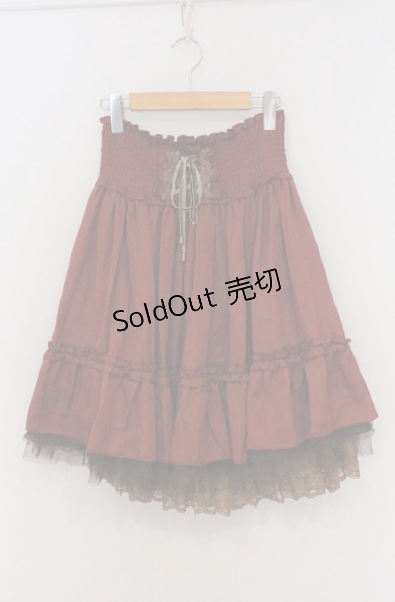 画像1: axes femme / ドットシャーリングスカート M ワイン O-26-03-16-012-AX-SK-OW-OS (1)