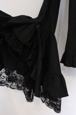 画像3: MARBLE / 別タイ付きクラシカルデコレーションブラウス  ブラック O-26-03-16-096-GO-BL-OW-OS