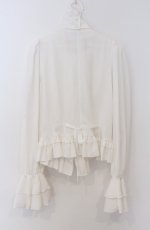 画像3: MARBLE / カメオ付きリボンタイフリルブラウス  ホワイト O-26-03-16-098-GO-BL-OW-OS (3)