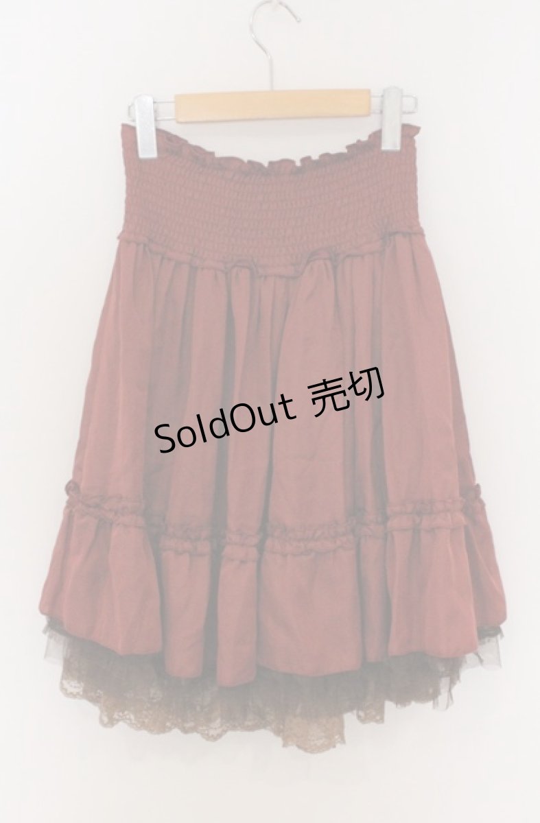 画像2: axes femme / ドットシャーリングスカート M ワイン O-26-03-16-012-AX-SK-OW-OS (2)