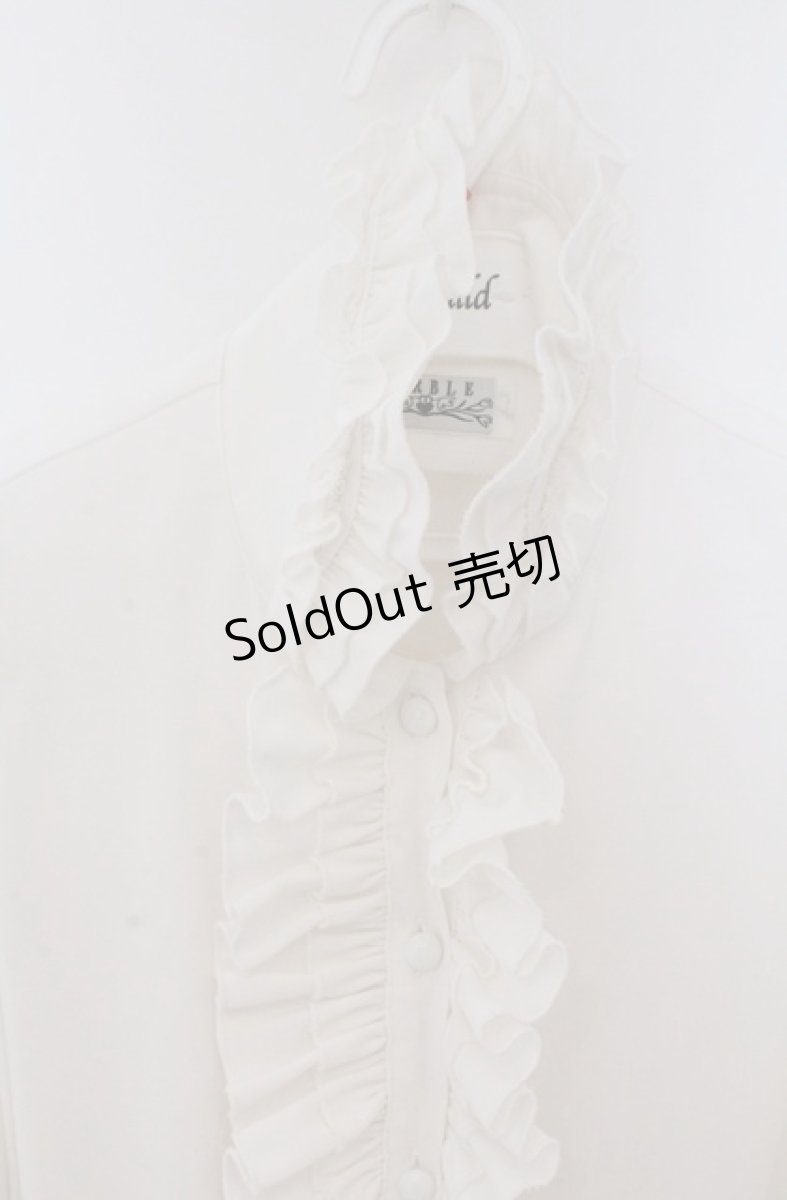 画像5: MARBLE / カメオ付きリボンタイフリルブラウス  ホワイト O-26-03-16-098-GO-BL-OW-OS (5)