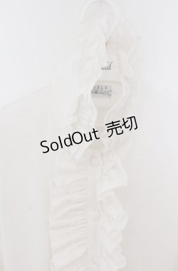 画像5: MARBLE / カメオ付きリボンタイフリルブラウス  ホワイト O-26-03-16-098-GO-BL-OW-OS
