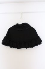 画像3: MARBLE / フリル重ねボリュームケープ  ブラック O-26-03-16-099-GO-TO-OW-OS (3)