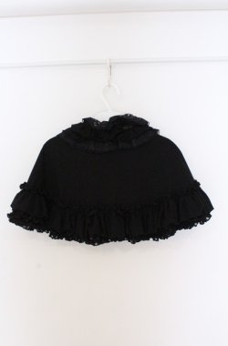 画像3: MARBLE / フリル重ねボリュームケープ  ブラック O-26-03-16-099-GO-TO-OW-OS