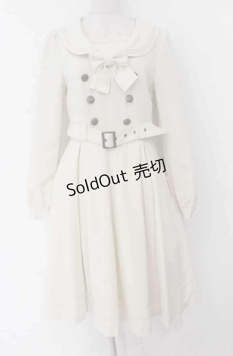 画像1: metamorphose / 長袖セーラーリボンワンピース 1 アイボリー O-26-03-16-101-ME-OP-OW-OS (1)