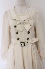 画像2: metamorphose / 長袖セーラーリボンワンピース 1 アイボリー O-26-03-16-101-ME-OP-OW-OS (2)