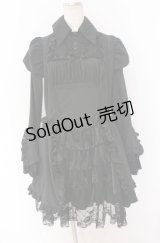 MARBLE / ブラウス＆スカートセットアップ風全身コーディネートワンピース  ブラック O-26-03-16-103-GO-OP-OW-OS