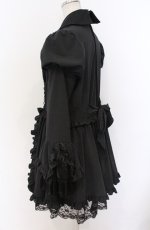 画像3: MARBLE / ブラウス＆スカートセットアップ風全身コーディネートワンピース  ブラック O-26-03-16-103-GO-OP-OW-OS (3)