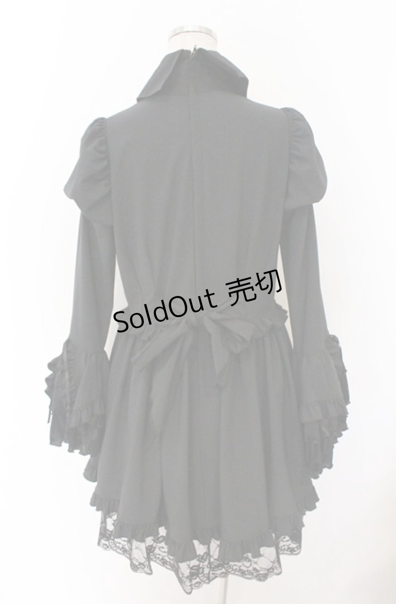 画像4: MARBLE / ブラウス＆スカートセットアップ風全身コーディネートワンピース  ブラック O-26-03-16-103-GO-OP-OW-OS (4)