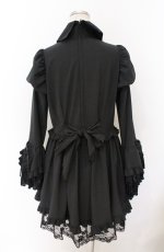 画像4: MARBLE / ブラウス＆スカートセットアップ風全身コーディネートワンピース  ブラック O-26-03-16-103-GO-OP-OW-OS (4)