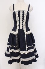 画像1: ALICE and the PIRATES / ミランダジャンパースカート  コン×シロレース O-26-03-16-105-PA-OP-OW-OS (1)