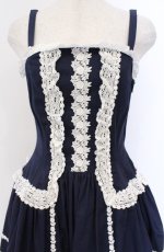 画像2: ALICE and the PIRATES / ミランダジャンパースカート  コン×シロレース O-26-03-16-105-PA-OP-OW-OS (2)