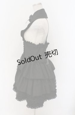 画像3: MARBLE / ラウンド衿付きコルセット型ワンピース  ブラック O-26-03-16-106-GO-OP-OW-OS