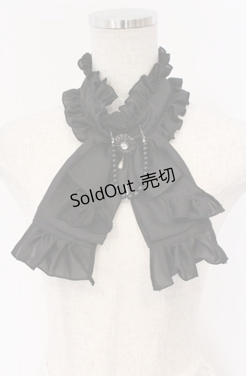 画像1: MARBLE / リボンブローチ付きパール連タイ  ブラック O-26-03-16-107-GO-ZA-OW-OS (1)