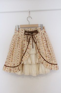 画像3: Amavel / ストライプ花柄バッスルサリバンスカート M ピンク系 O-26-03-16-013-CA-SK-OW-OS